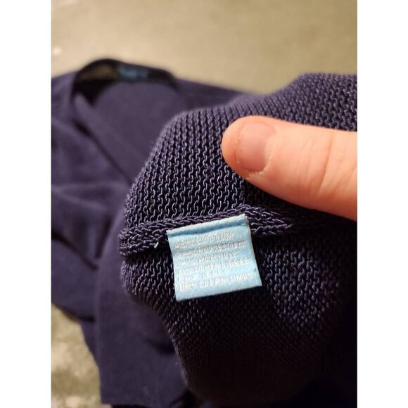 J. McLaughlin blue v neck knit sweater sz Large - Picture 3 of 4